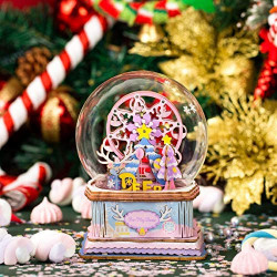 Puzzle 3D din lemn cutie muzicala Merry Christmas