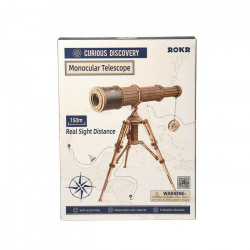 Puzzle 3D lemn Telescop in cutie