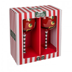 Set 2 pahare vin Craciun in cutie cadou