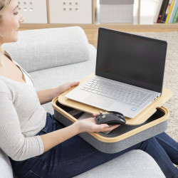 Suport pentru laptop cu spatiu de depozitare