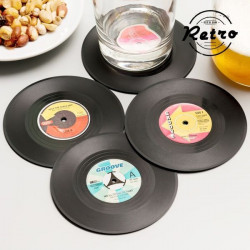 Suporturi pentru pahar Disc Retro (set de 4)