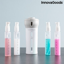 Dispenser lichide pentru calatorie 4 in 1 cu sticlute