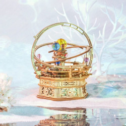 Puzzle 3D lemn Cutie muzicala Sistemul solar stary night artistic