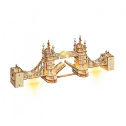Puzzle 3D lemn Tower Bridge cu lumini