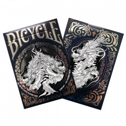 carti de joc bicycle dragon albastru in cutie