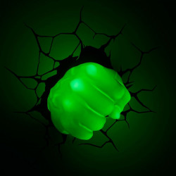 Lampa 3D Hulk in perete