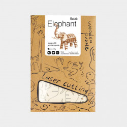 Cutie Puzzle 3D din lemn Elefant