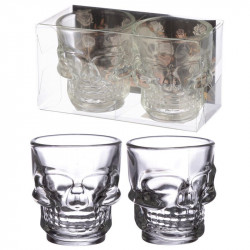 Set 2 pahare shot craniu Skull si cutie