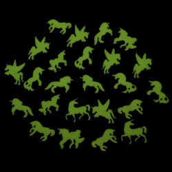 Stickere luminoase unicorn verde