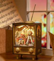 Puzzle 3D lemn Cutie muzicala Carnaval