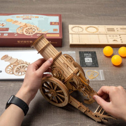 Puzzle 3D lemn Tun asamblat