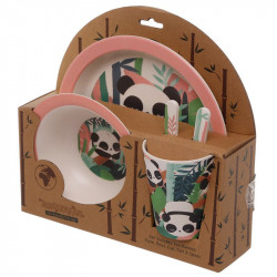 Set de masa pentru copii Bambus Panda 3