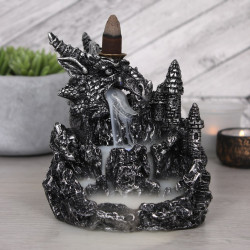 vas aromaterapie cascada de fum dragon argintiu
