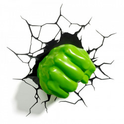 Lampa 3D Hulk prin zid