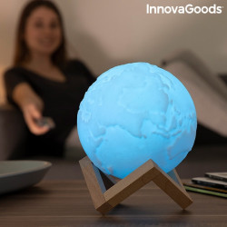 Lampa Glob Pamantesc 3D in culori albastru