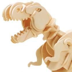 puzzle 3d din lemn dinozaur t-rex controlat prin sunet 3
