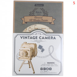 cutie Puzzle 3D din lemn Vintage Camera