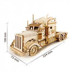 Puzzle 3D lemn Camion dimensiuni