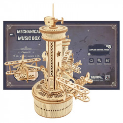 Puzzle 3D lemn Turn de control si cutie