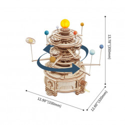 Puzzle 3D lemn sistem solar Orrery dimensiuni