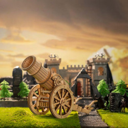 Puzzle 3D lemn Tun su proiectil