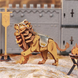 Puzzle 3D lemn Warrior Lion