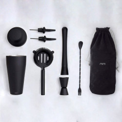 Set cocktail Deluxe cu accesorii negru