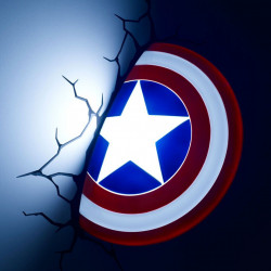 Lampa 3D Captain America Shield noaptea