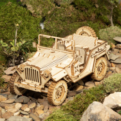 puzzle 3d din lemn masina militara 3