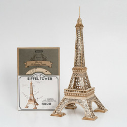 Puzzle 3D din lemn Turnul Eiffel si cutie