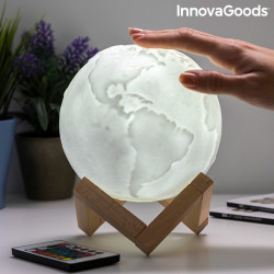 Lampa Glob Pamantesc 3D in culori senzor atingere