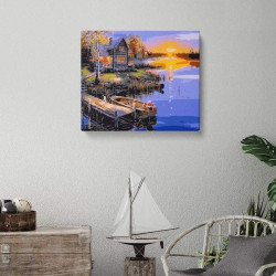 Pictura pe numere Casa de pe lac