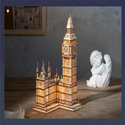 Puzzle 3D lemn Big Ben cu lumini