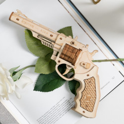 Puzzle 3D lemn Pistol 1