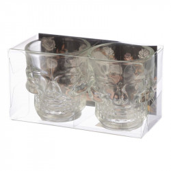 Set 2 pahare shot craniu Skull in cutie