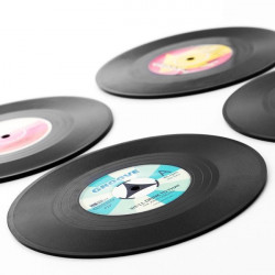 Suporturi pentru pahar Disc Retro set de 4 2