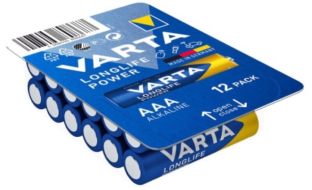 VARTA LONGLIFE POWER LR03 AAA (tip 4903)- Baterii alcaline avansate, 12 bucati