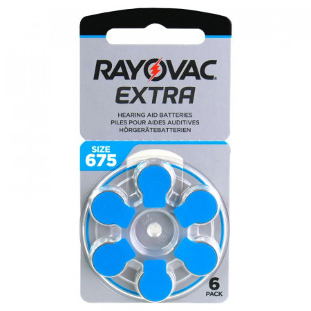 Rayovac Extra 675- Baterii pentru aparate auditive, 6 bucati