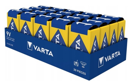 Varta Industrial PRO 6LR61/9V 4022- Baterie alcalina 9V (tava), dedicate aplicațiilor profesionale/industriale
