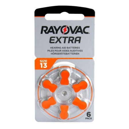 Rayovac Extra 13- Baterii pentru aparate auditive, 6 bucati