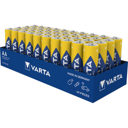 VARTA Industrial PRO LR6 AA (tip 4006)- Baterii alcaline avansate dedicate aplicațiilor profesionale/industriale, 40 bucati