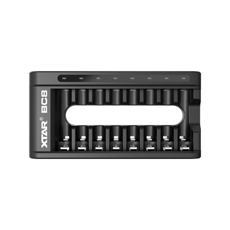 Xtar BC8- Încărcător profesional cu procesor cu opt canale pentru baterii Li-ion de 1,5V și NiMH