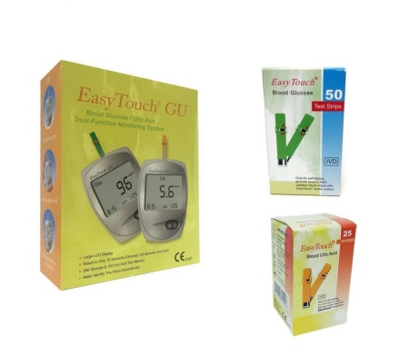 EasyTouch GU + 50 teste glicemie + 25 teste acid uric