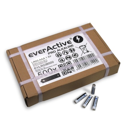 EverActive Pro Alkaline LR03 AAA- Baterii alcaline 500 bucati