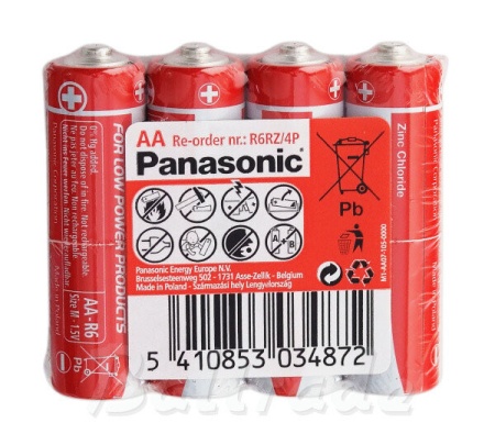 Panasonic R6 AA- Baterii zinc-carbon, 4 bucati