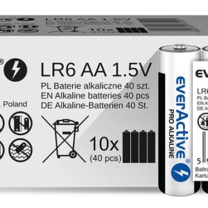 EverActive LR6 AA Pro- Baterii alcaline, 4 bucati