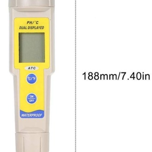 OW-035 Tester pH profesional, pentru lichide, indicator temperatura, cu baterii