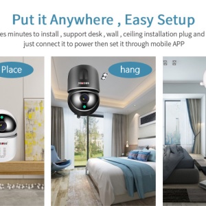 SECTEC ST-891-2M-AI Camera WIFI, 1080P, 2MP, Pan/Tilt, stocare in cloud / TF, microfon