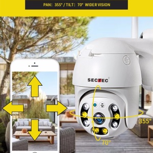 ST-393-2MDL Camera supraveghere Pan/Tilt, WIFI, 2M/1080p, stocare in cloud sau pe card, 4 LED IR + 4 x LED alb