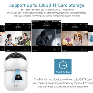 SECTEC ST-891-2M-AI Camera WIFI, 1080P, 2MP, Pan/Tilt, stocare in cloud / TF, microfon